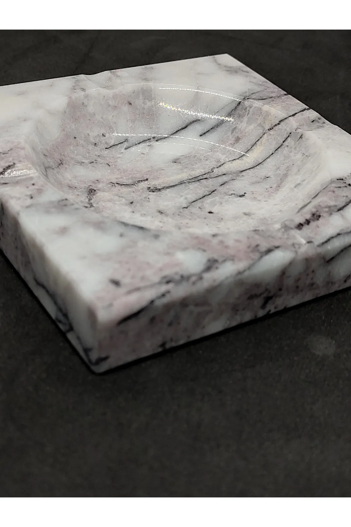 Pergamon Lilac (LEYLAK) Mermer Küllük Kül Tablası görsel 3