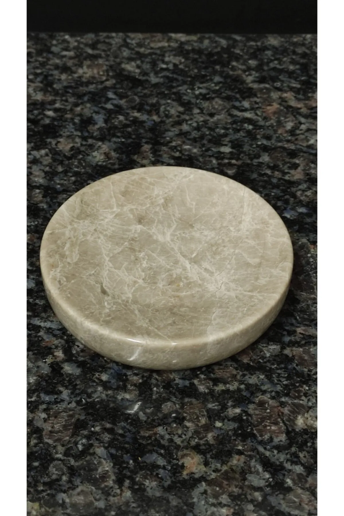 Pergamon Beige (bej) Renk Mermer Katı Sabunluk Gerçek Mermer görsel 2