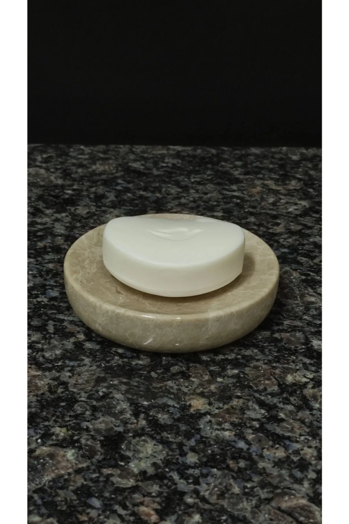Pergamon Beige (bej) Renk Mermer Katı Sabunluk Gerçek Mermer görsel 3