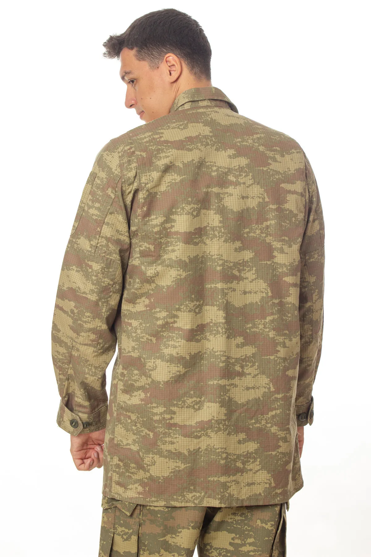 İzmir Askeri Malzeme Kara Kuvvetleri Kamuflaj Renk Uzun Kollu Gomlek Long Sleeve Camouflage
