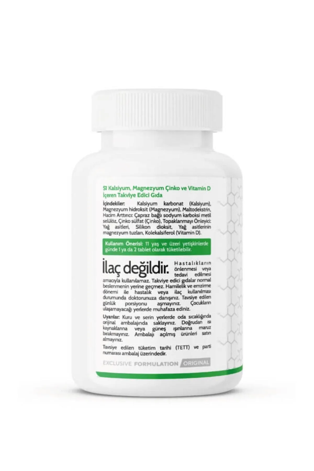 SARYA COSMETİC S1™ Kalsiyum, Magnezyum, Çinko ve Vitamin D 60 Tablet Gıda Takviyesi Kemik Sağlığı (Cal,Mag,Zn,VitD) görsel 3